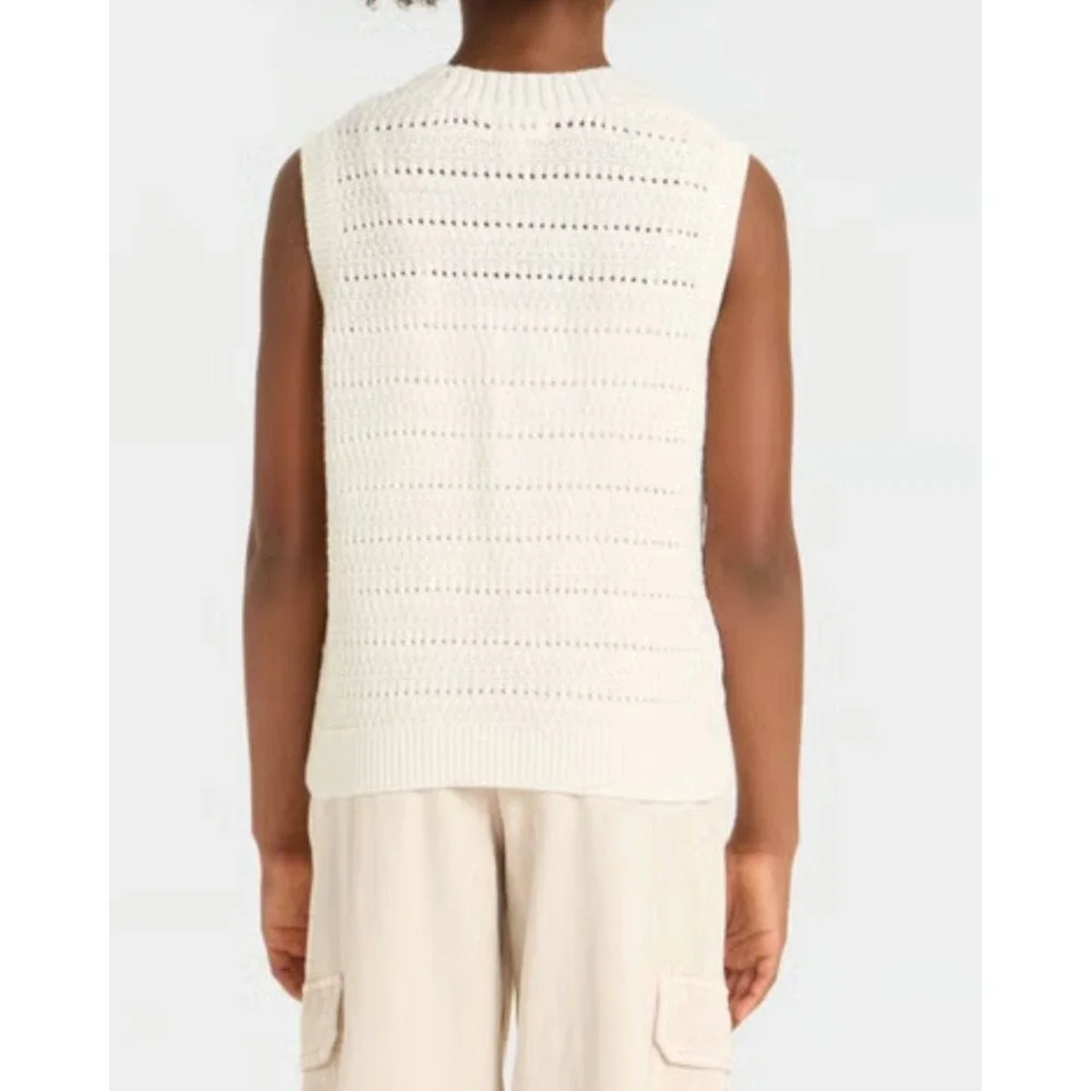 Girls White Cat & Jack Knitted Vest size XS 4/5 NWT cream